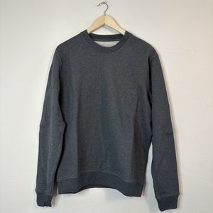 Everlane The Track Crewneck Sweatshirt unisex Organic Cotton Grey M worn once